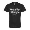 Unisex Poly-Rich V-Neck T-Shirt Thumbnail