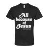 Unisex Poly-Rich V-Neck T-Shirt Thumbnail