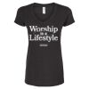Women's Poly-Rich V-Neck T-Shirt Thumbnail